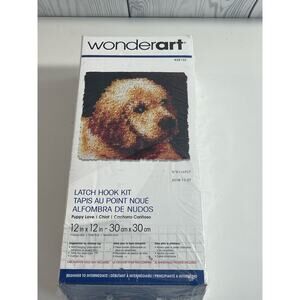 Wonderart Puppy Love Latch Hook Kit 426132 Golden Lab Retriever Dog